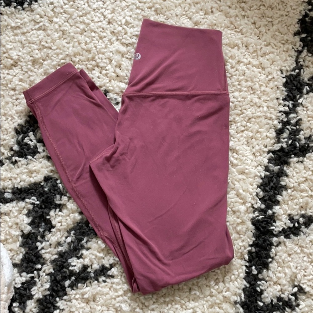Lululemon Align Leggings So Merlot Pink Mauve sz 6 Hi-Waist
